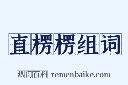 直楞楞组词是什么意思的图片